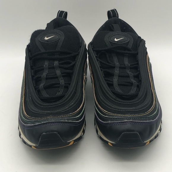 Nike Shoes Women's 8 Black Air Max 97 Multi Stitch Lace Up Sneaker Streetwear - Picture 2 of 8